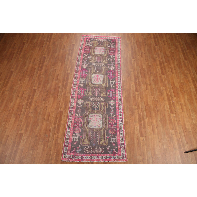 Tapis de couloir géométrique traditionnel 4x11