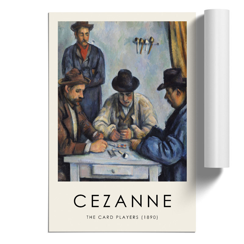 The Card Players Vol.1 by Paul Cezanne - No Frame Print, 30cm H x 21cm W x 0.1cm D