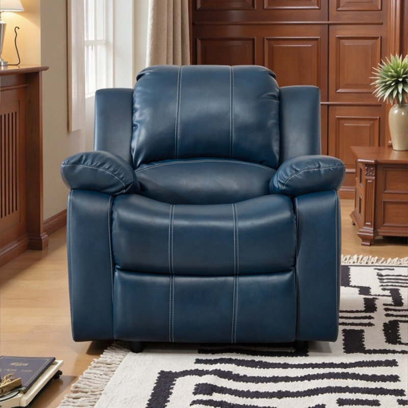 Fauteuil inclinable oscillant Classic Charlotte, Polyuréthane bleu