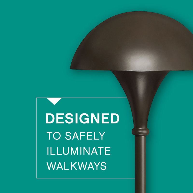 Mushroom Incandescent Hardwire Pathway Light, Bronze
