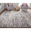 Tapis gris / brun / argent en laine noué à la main-87634424