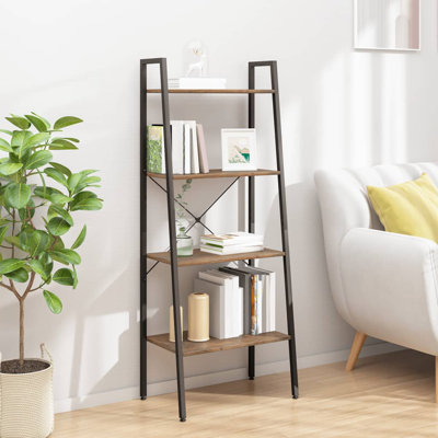 Cassandria 174 cm H x 56 cm W Steel Ladder Bookcase