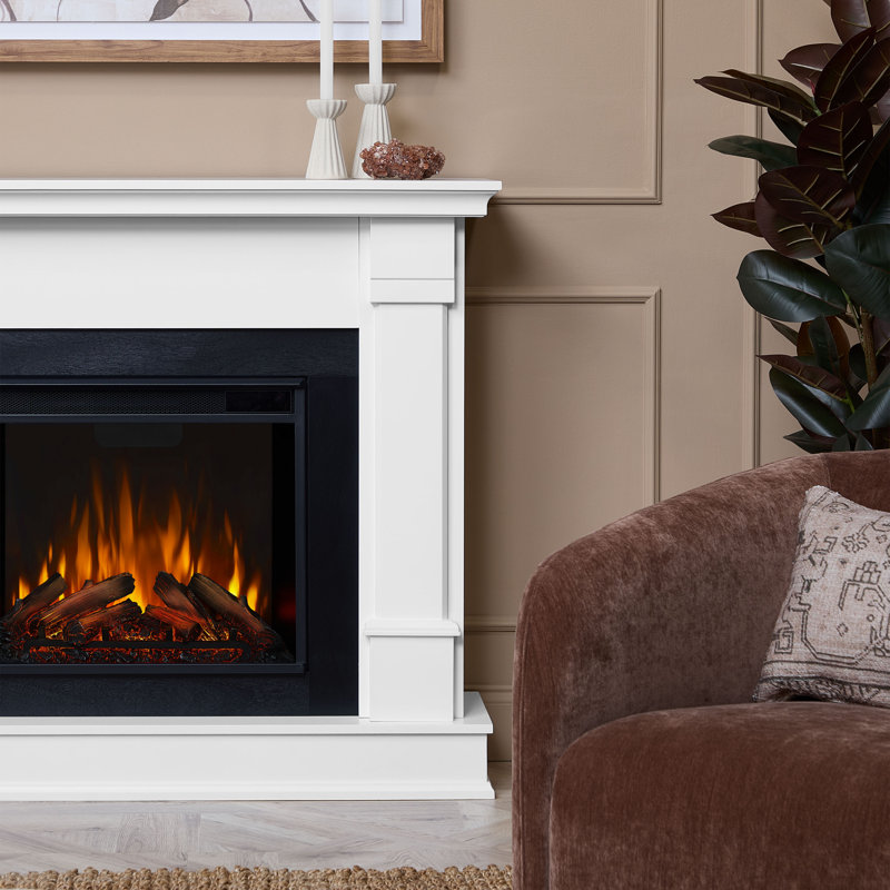 Silverton 48" Electric Fireplace by Real Flame, White
