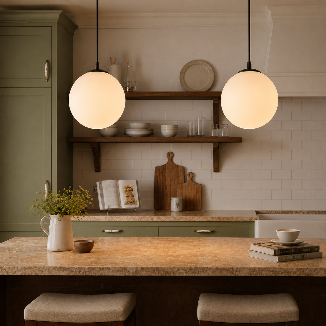Isabell Dimmable Single Light Pendant, 134.25" H x 11.88" W x 11.88" D