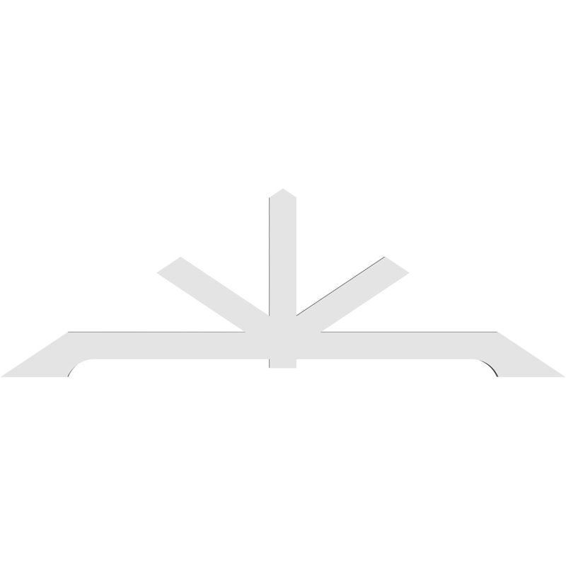 Support de pignon en PVC de qualité architecturale Vanguard, H 28 po x l 84 po (pas: 8/12), P 2 po x F 4 po