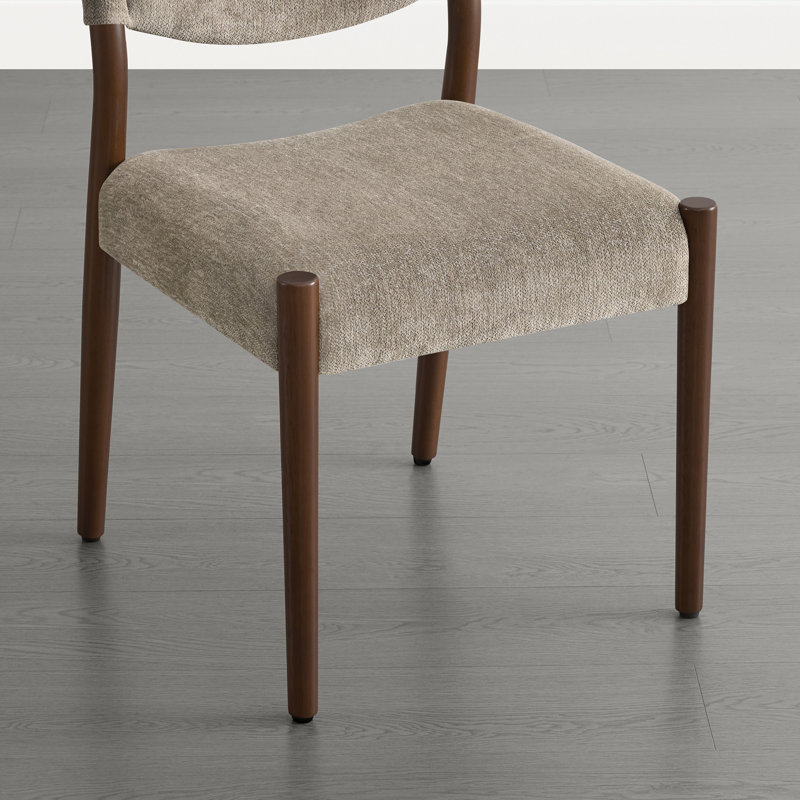 Chaises de salle à manger rembourrées, Brun moka