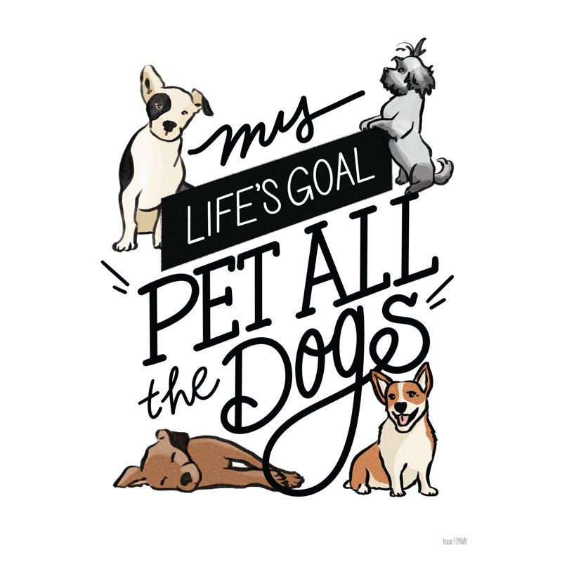 Pet tous les chiens, H 36 po x l 24 po