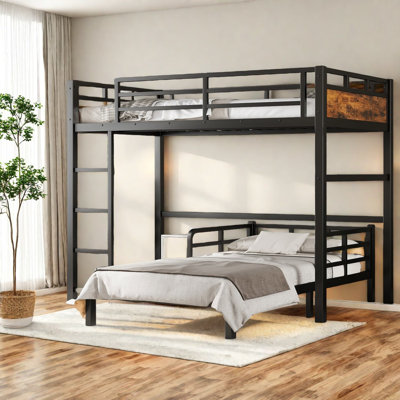 Lits simples TG en métal peu encombrants avec finition en bois rétro pour la maison