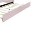 Lit de jour rembourré avec forme et lit gigogne rose - matériaux, espace de sommeil confortable, dossier élégant, luxueux-1372615718