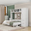 Lit escamotable en bois avec tablettes et tiroirs Nodine-1434812082-1434812081