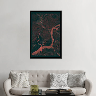 «Philadelphia Infrared Urban Blueprint Map», impression sur toile