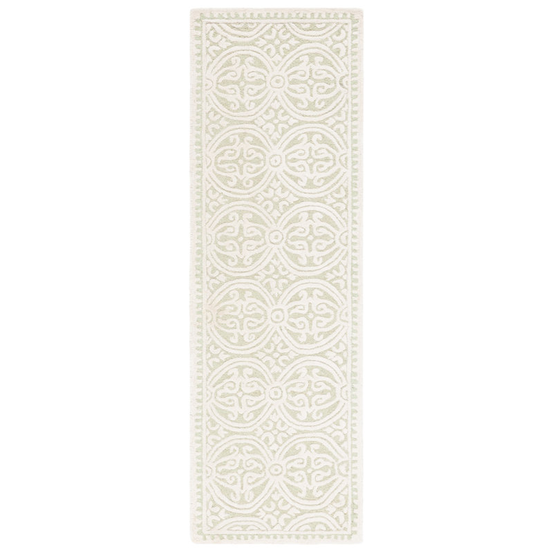 Steve Cambridge Hand Tufted Wool Geometric Rug, Runner 2'6" x 8'