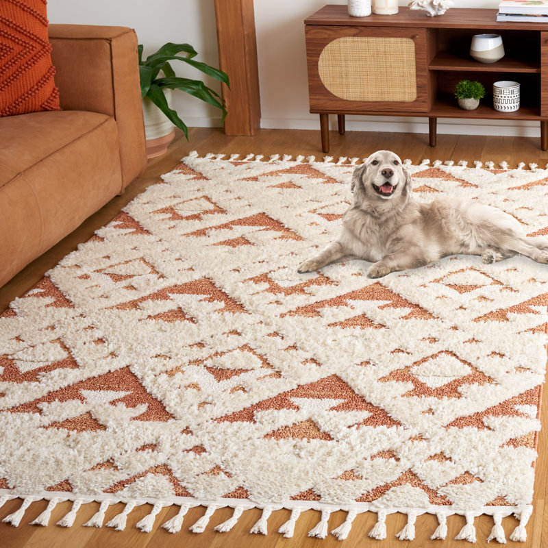 Kangley Performance Geometric Tassel Rug, Rectangle 5'3" x 7'6"