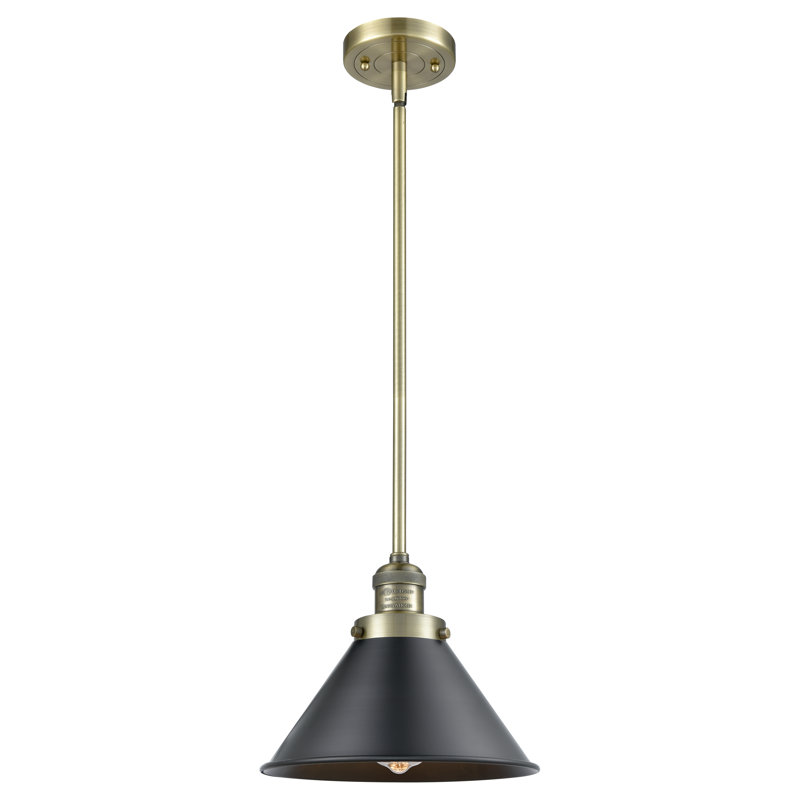 Paylor 1 - Light Single Cone Pendant, Antique Brass