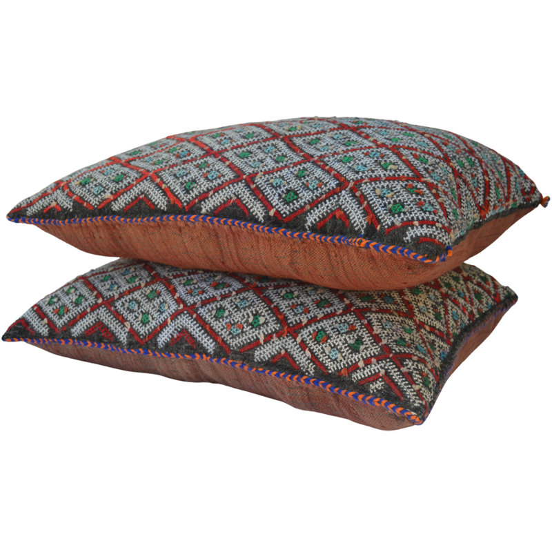Oreillers à motif de losanges et à motif de losanges, S / 2