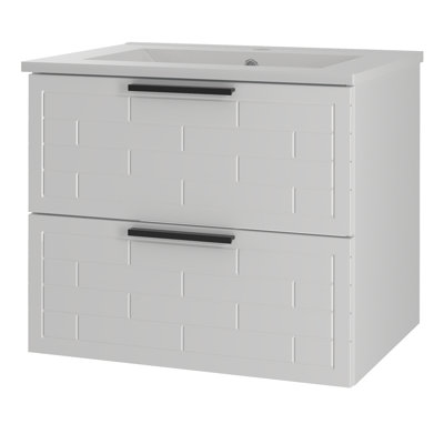 Annalea Wall Mounted Required Bathroom Storage Furniture Set