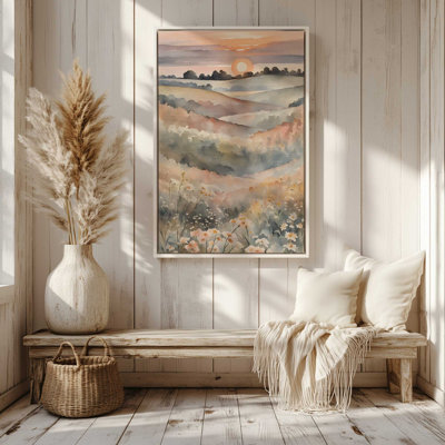 Sunset in Blooming Valley I Rolled Canvas