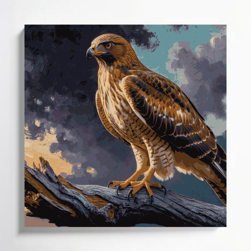 Art mural sur toile mauve, Birds Cooper, H 32 po x l 32 po