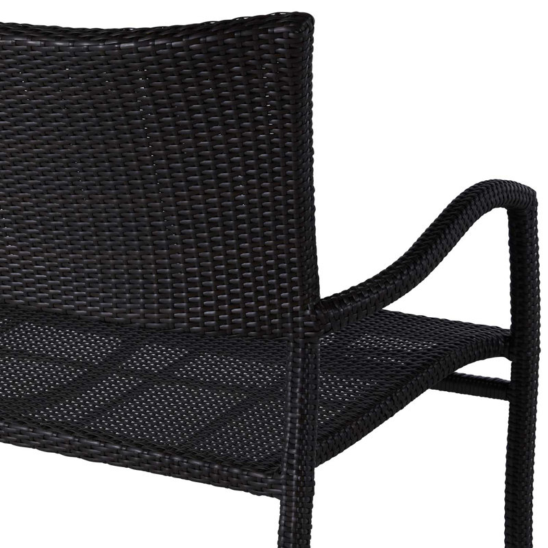 Banc tissé Skye - Noyer noir, Noyer noir, Pas de soudure, Blanc naturel Avila