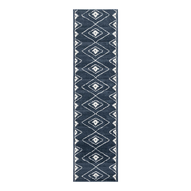 Latitude Run® Vefsna Nikolis Rug Blue, Runner 2'7" x 10'