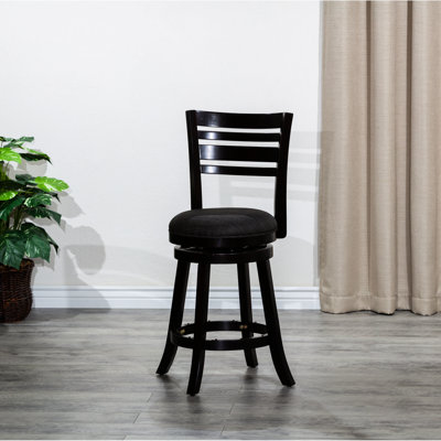 Tabouret de bar confortable de 30 po, assise en tissu, hauteur des matériaux utilisés, pieds évasés et repose-pieds en métal pour un confort accru