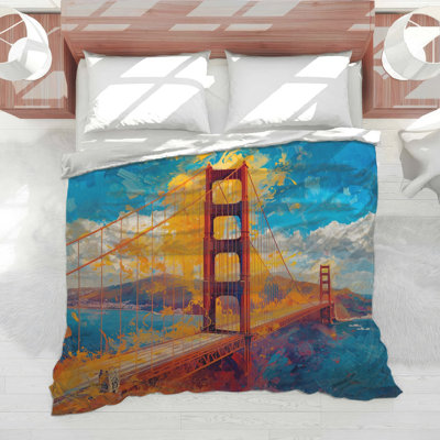 Golden Gate Bridge Painting Comforter