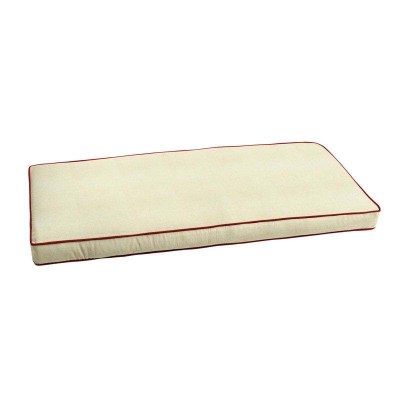 Outdoor 3'' Bench Seat Cushion, 60" W x 19" D, Canvas Natural Sunbrella
