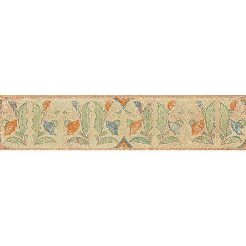 Cotto Nature 14" x 3" Porcelain Bullnose Tile Trim in Decos
