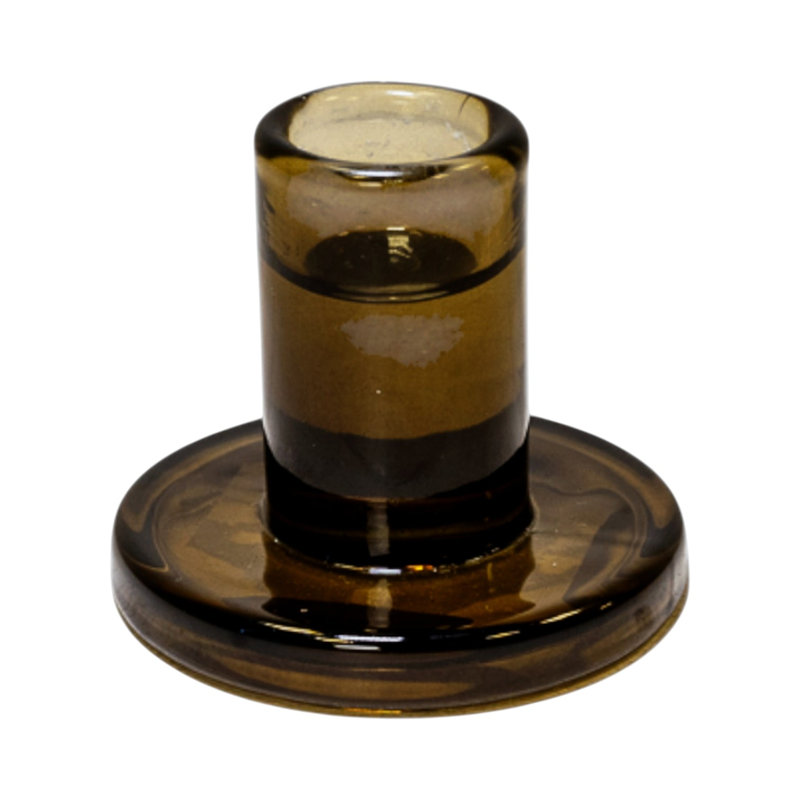 Olive Green Smooth Small Candle Holder