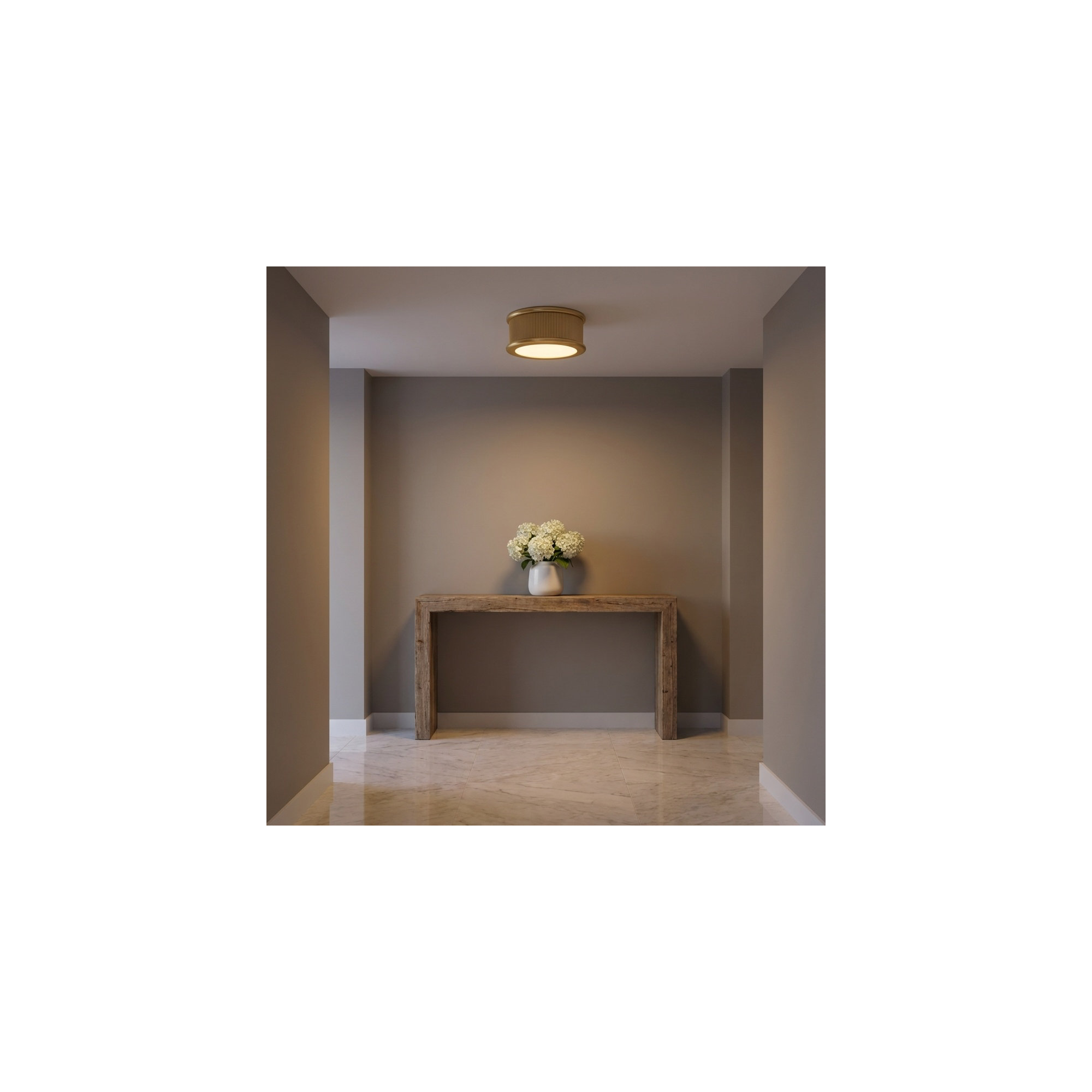 Rigsby Flush Mount, 6" H x 14" W x 14" D, Gild