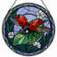 Vitrail de vitrail 12 "H Ladybug Flower-1351011197