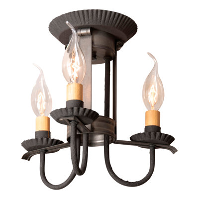 Plafonnier semi-encastré 3 lumières 9,25 po Ponteland