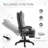 360° Swivel Executive Home Office Chair with Adjustable Height and Footrest and Double Padding
