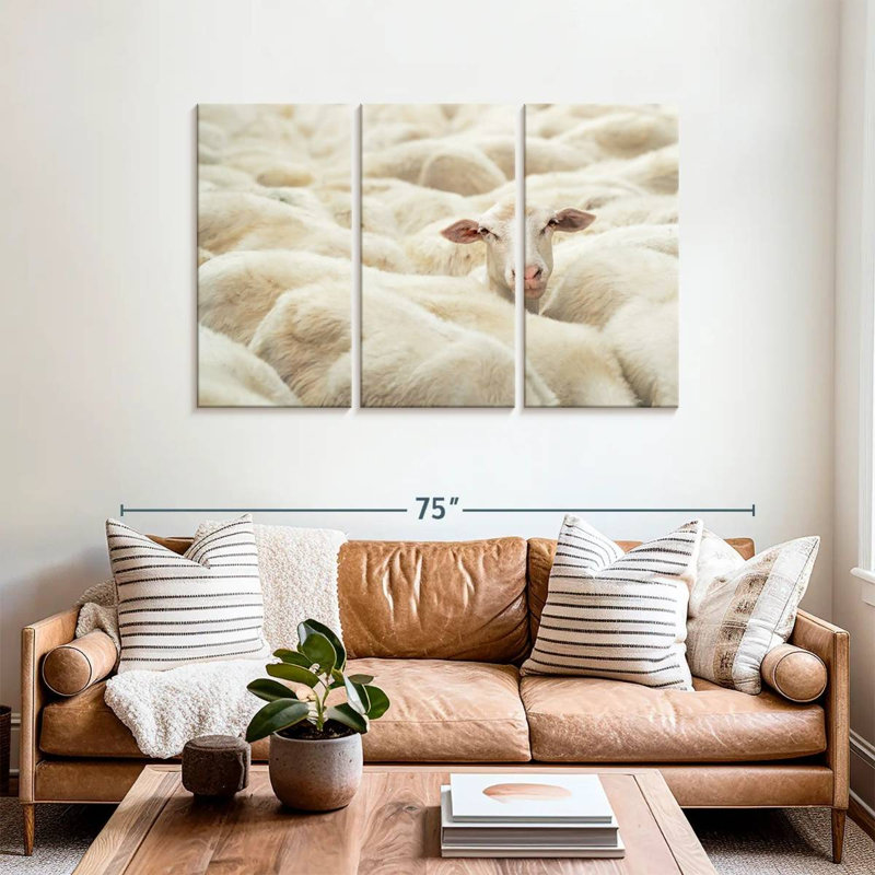 Brampt Curious Sheep, 36" H x 57" W