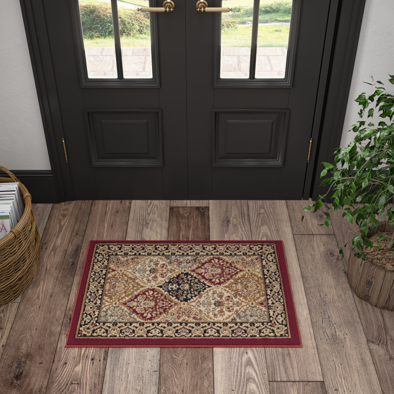Tapis oriental rouge / beige Clarence, Rectangulaire 2 pi x 3 pi