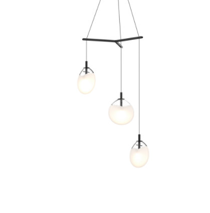 Cantina 3 - Light LED Pendant, 12" H x 30" W x 30" D, Poured White