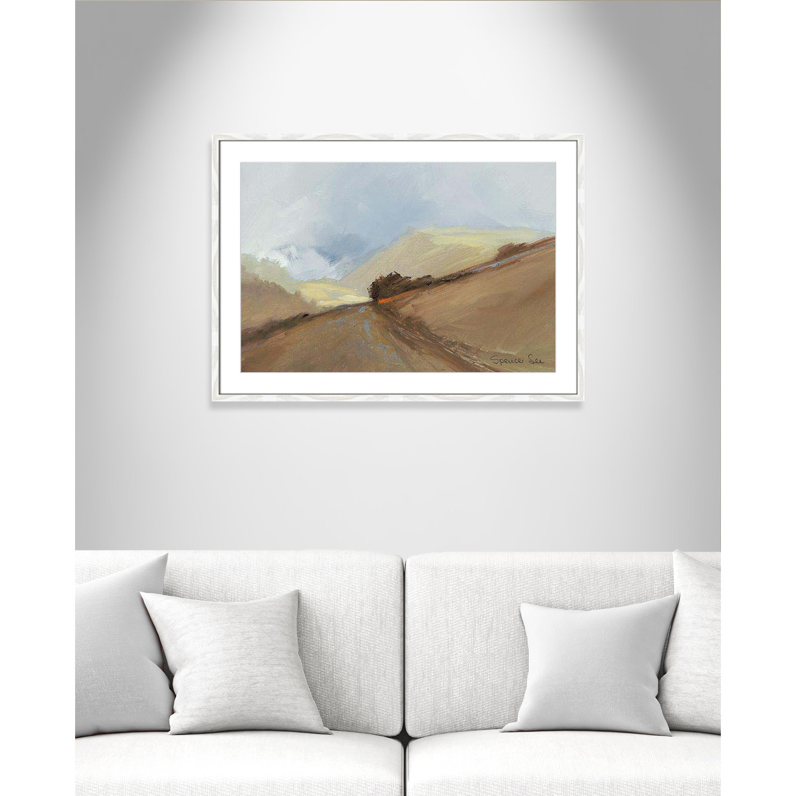 Heaven And Earth II by Spencer Lee, 25.5" H x 35.5" W x 0.75" D, White Framed
