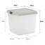 Wham Clip 5x 9L Square Plastic Storage Boxes with Secure Clip Lock Lids. L:29 x W:29 x H:15.5cm Clear/Green Milieu/Stone-107097842