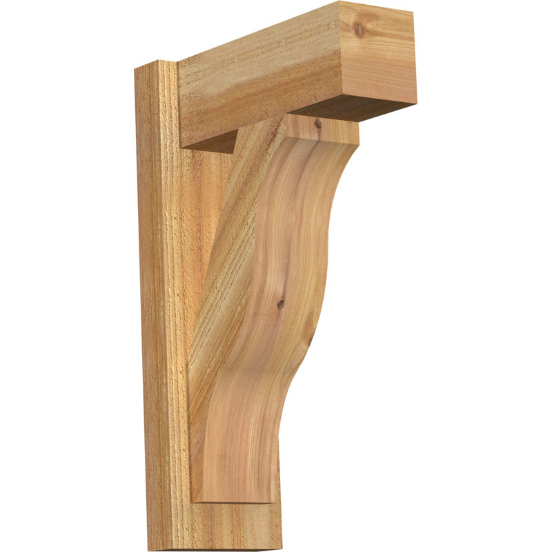 6"W x 14"D x 22"H Funston Block Rough Sawn Outlooker, Western Red Cedar, 14" D x 22" H, 6" W Western Red Cedar (Rough Sawn)