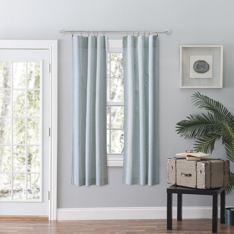Charis Room Darkening Curtain Pair, Blue, 28" x 63"