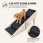 Rampe pour animaux de compagnie beige, résistante et douce pour la peau ; se replie pour un rangement peu encombrant ; sa conception à quatre marches combine un lit superposé pour chien, un canapé et un escalier.-650294234