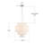 4-light Drum-tiered Fabric Pendant Lamp With Bottom Reflector