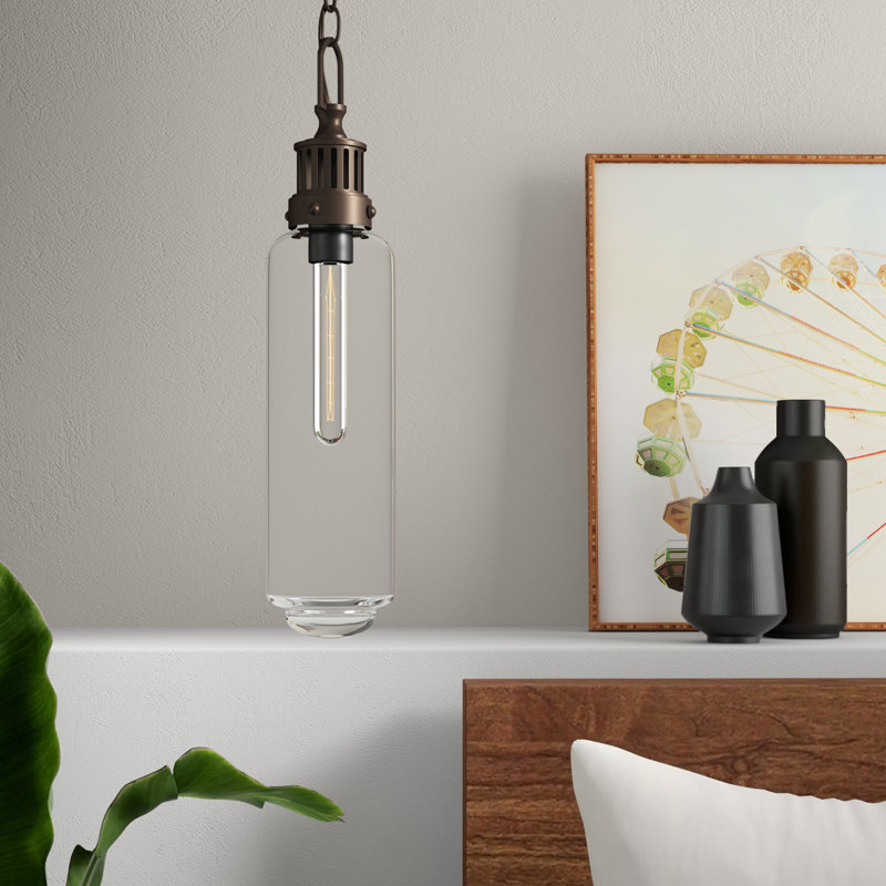 Luminaire suspendu cylindrique à 1 lumière Yasmeen