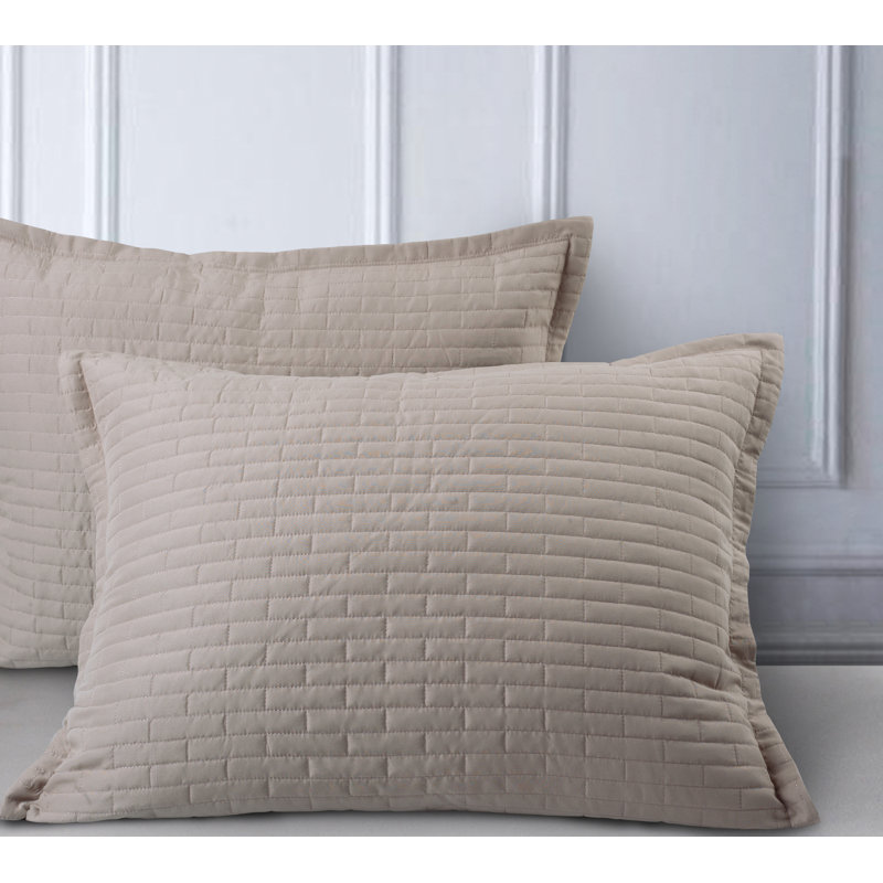 South Point Hospitality 120 GSM Luxury Microfiber Sham Set, Standard, Brownstone