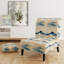 Coastal Landscape Minimal In Blue - Fauteuil de chambre rembourré de style bohémien, fauteuil d'appoint bleu