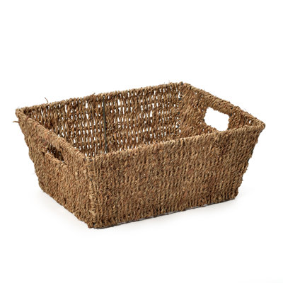 Seagrass Hand Woven Laundry Basket with Handles