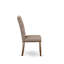 Ensemble de coin repas 3 pièces pour petits espaces comprenant une table de salle à manger ronde avec piédestal et 2 chaises de salle à manger Parson en tissu kaki foncé, acajou-1581702407-1581702410-1581702404