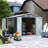 Campcraft  Outdoor Storage Shed 9×11 FT With 3 Lockable Doors,Utility Tool Shed Metal Storage Garden Sheds 4 Vents,Metal Sheds With Galvanized Steel Frame,For Backyard,Patio,Lawn,Grey-123375647