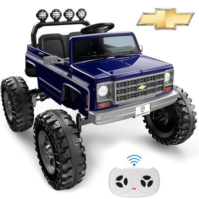 Camion électrique pour enfants 24 V, Chevrolet Cheyenne 2 places sous licence avec télécommande parentale