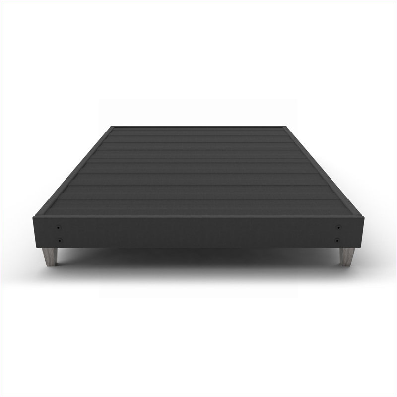 Structure de lit plateforme avec pieds en bois, Lit double